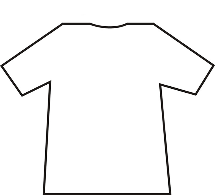 Print out a copy of this blank t-shirt (just click on it):